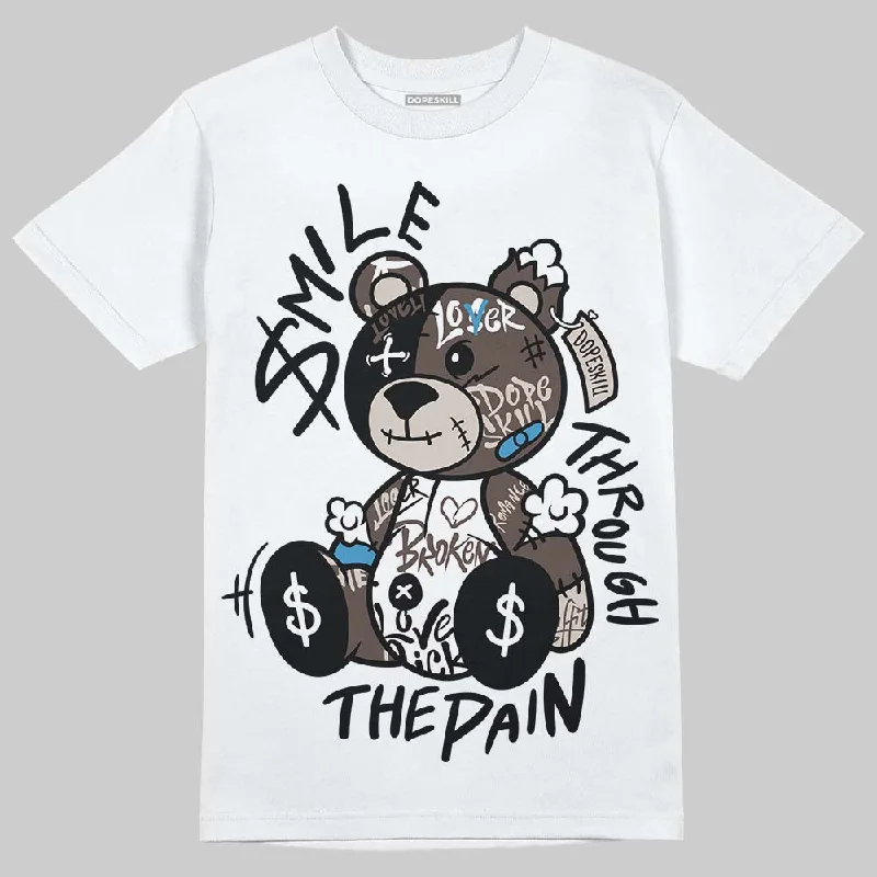 Vintage T-Shirt-Samba OG White Black Clear Granite DopeSkill T-Shirt Smile Through The Pain Graphic