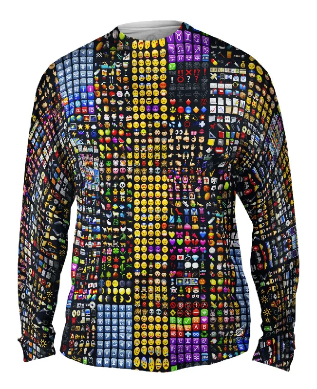 V Neck Long Sleeve-Emoji Party