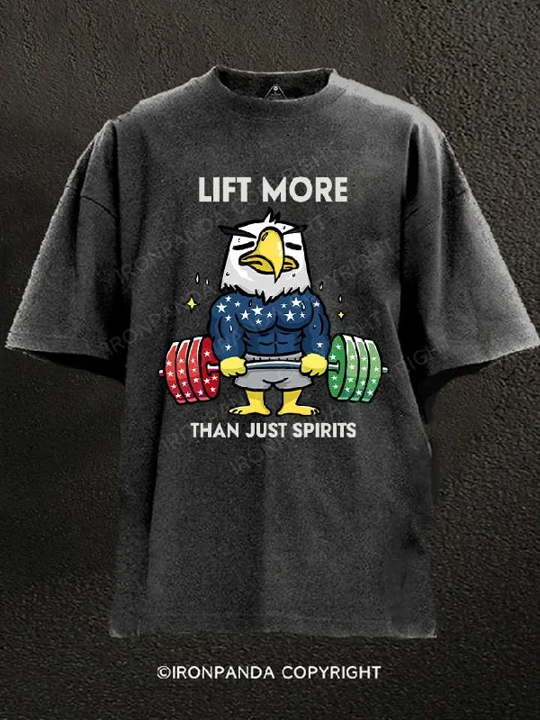 Music T-Shirt-lift more than just spirits Washed Gym Shirt