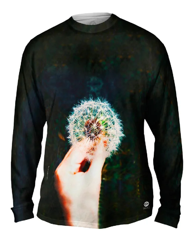 V Neck Long Sleeve-Just Blow Dandelion