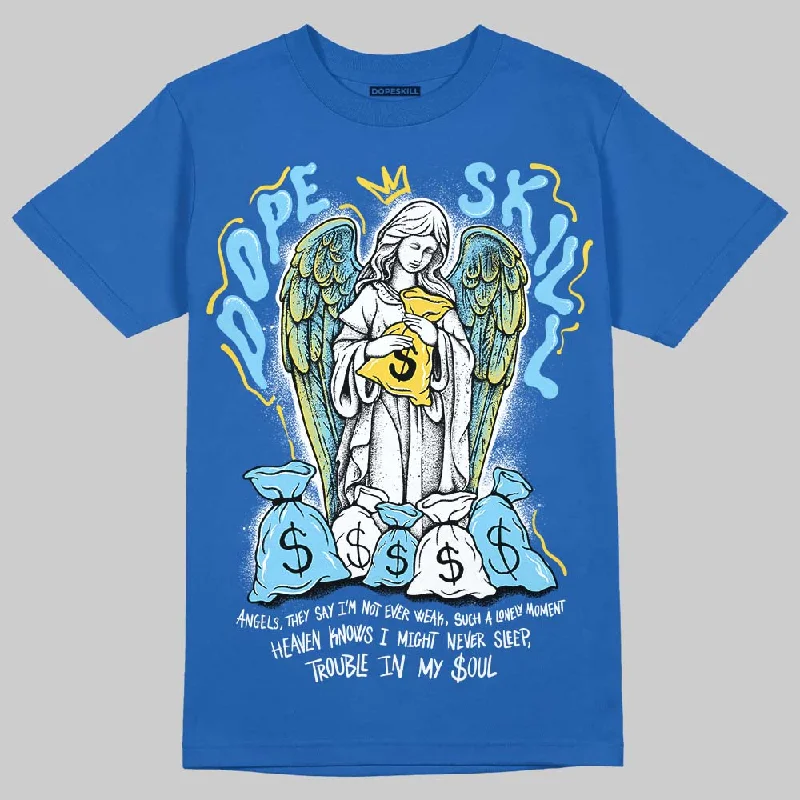 Hip Hop T-Shirt-Foamposite One Dark Neon Royal DopeSkill Royal T-shirt Angels Graphic