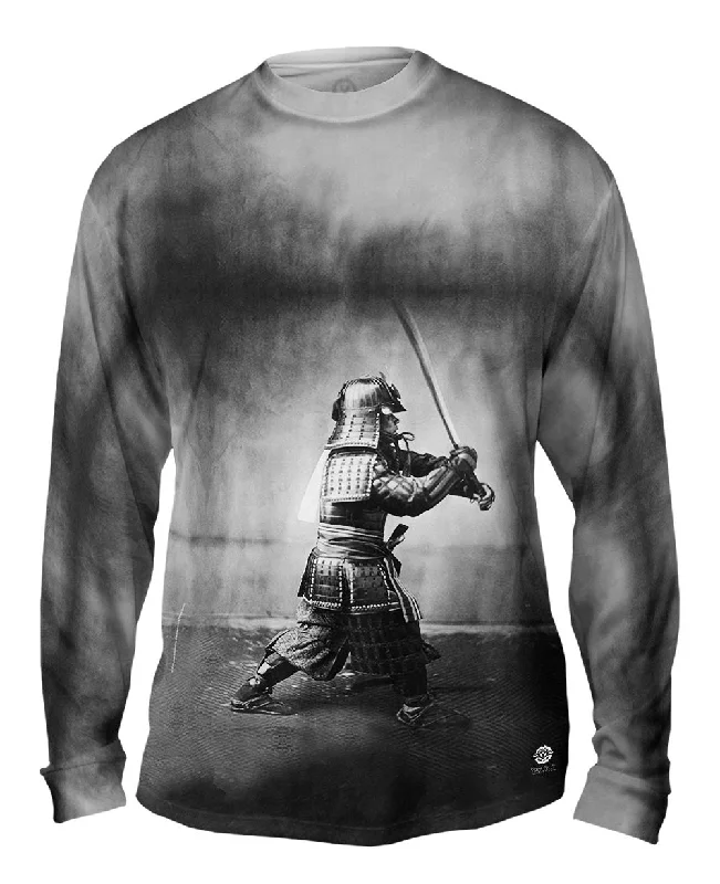 Turtleneck Long Sleeve-Japanese Samurai With Sword