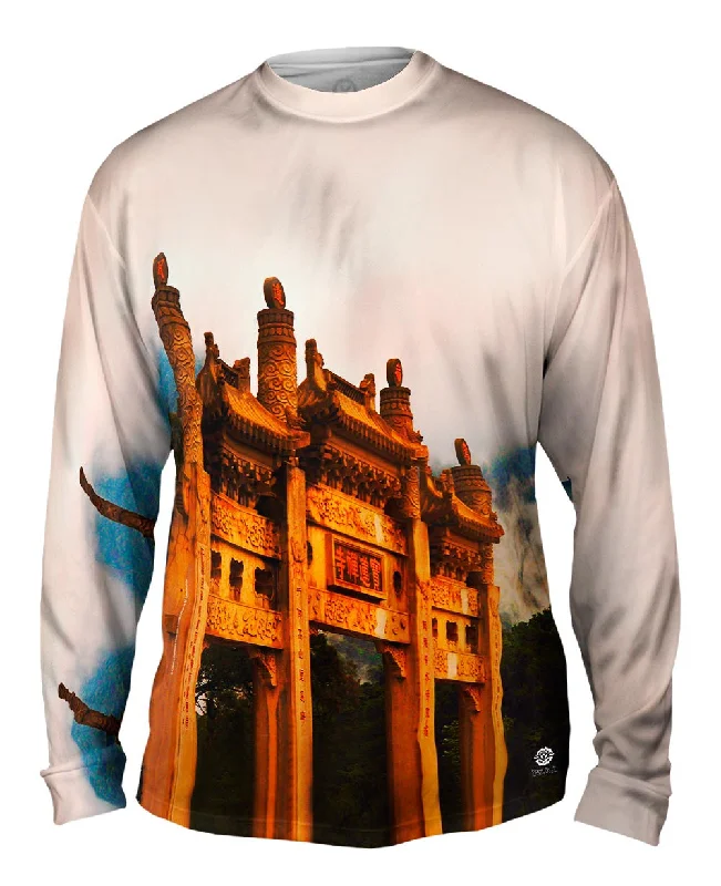 Lightweight Long Sleeve-Po Lin Monastery In The Mountains