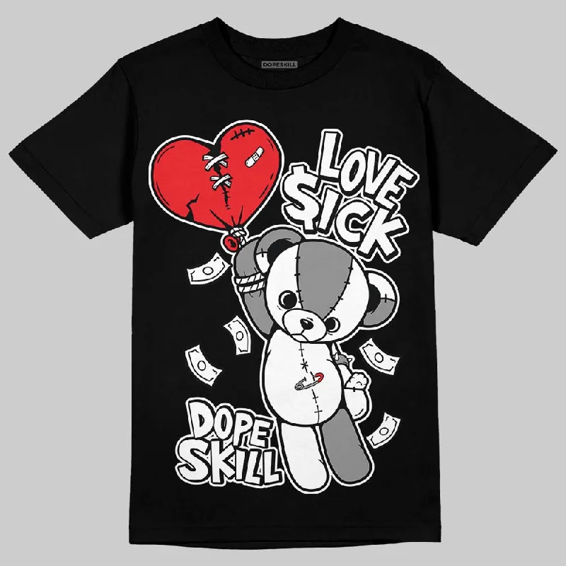 Floral T-Shirt-Rick Owens Black Leather Sneaker DopeSkill T-Shirt Love Sick Graphic