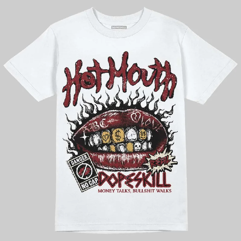 Slim Fit T-Shirt-Dunk Sisterhood Team Red DopeSkill T-Shirt Hot Mouth Graphic