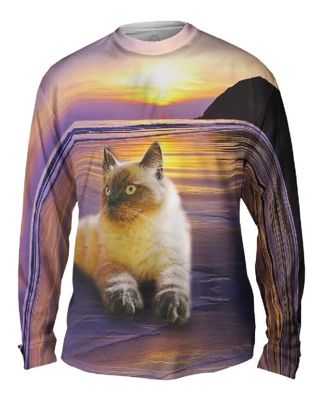 Breathable Long Sleeve-Beach Beauty Kitty Cat