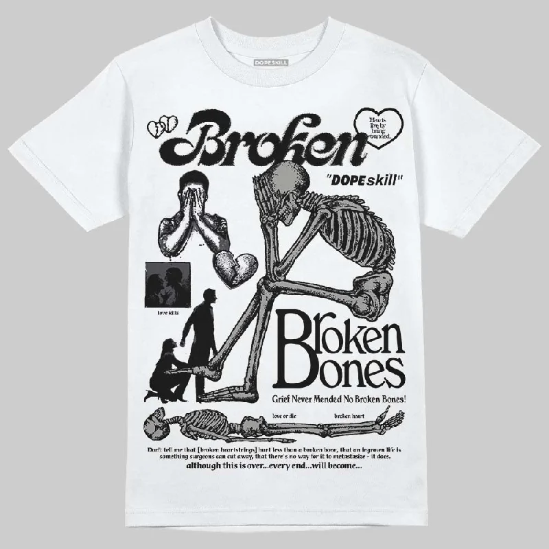 Edgy T-Shirt-Black Cat 3s DopeSkill T-Shirt Broken Bones Graphic