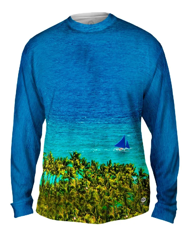 Wool Long Sleeve-Light Blue Water Paradise