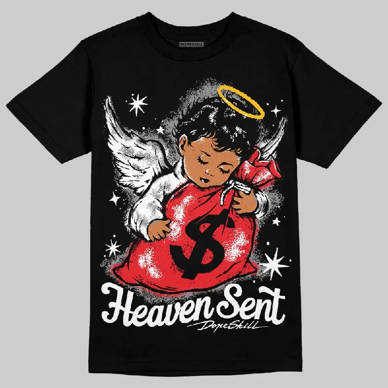 Cartoon T-Shirt-Rick Owens Black Leather Sneaker DopeSkill T-Shirt Heaven Sent Graphic