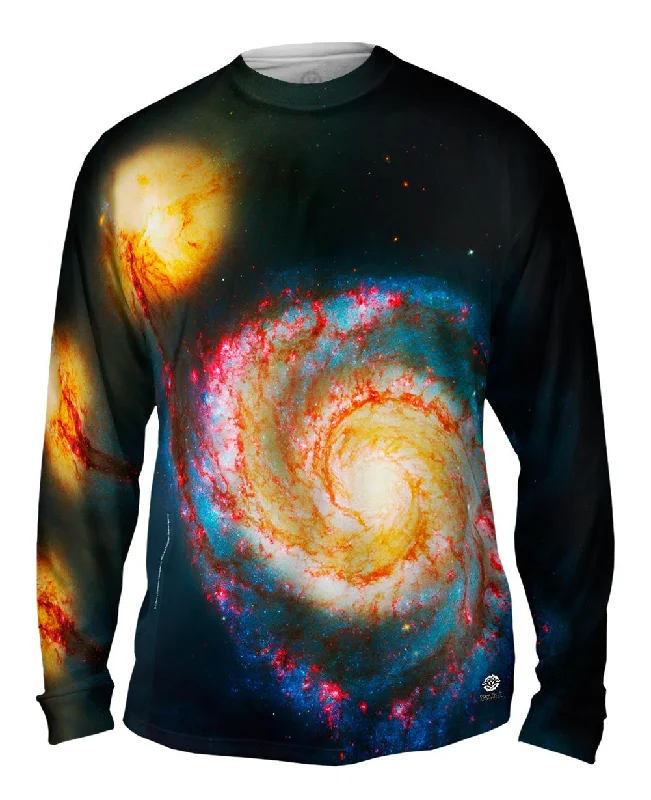 Slim Fit Long Sleeve-Space Galaxy Messier 51