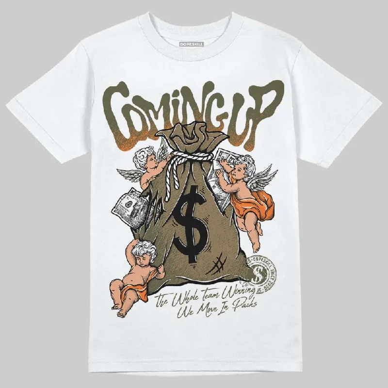 Heavy Cotton T-Shirt-Samba OG Focus Olive DopeSkill T-Shirt Money Bag Coming Up Graphic