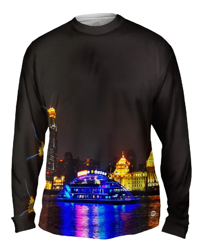 Casual Long Sleeve-Glowing Night Boat Ride