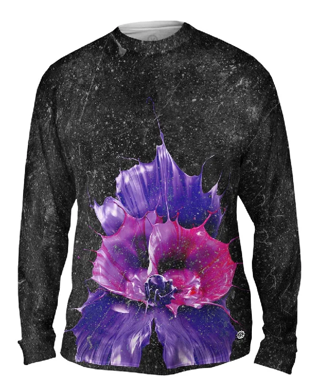 Camouflage Long Sleeve-Ink Spalsh Purple Pink Textured