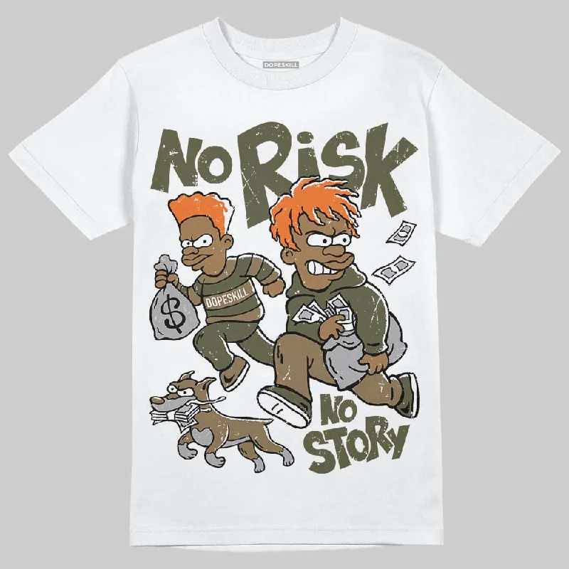 Colorful T-Shirt-Samba OG Focus Olive DopeSkill T-Shirt No Risk No Story Graphic