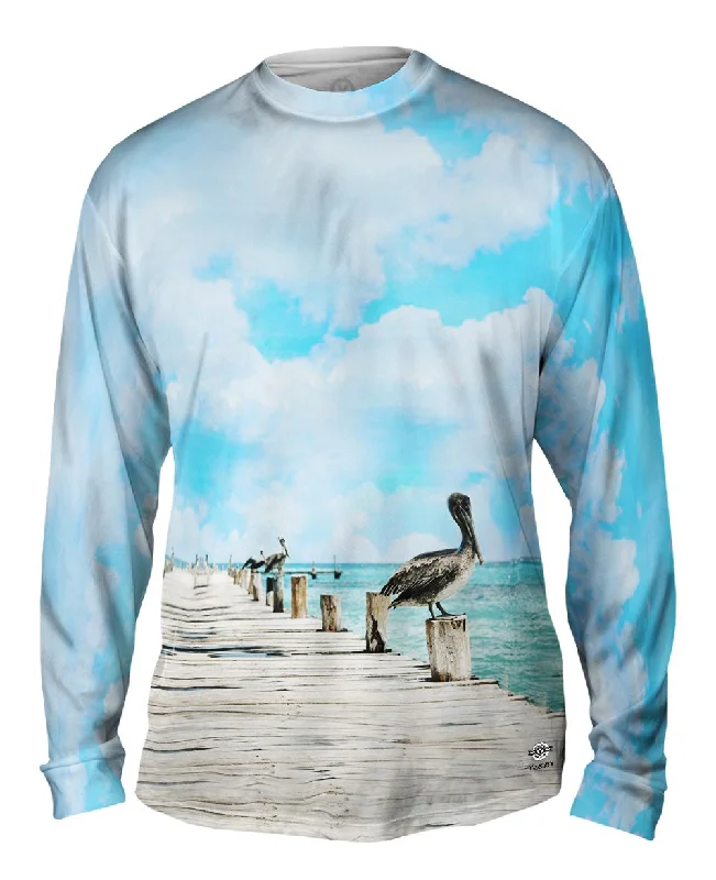 Gym Long Sleeve-Mario Maruffi - "Bird On Pier" (2014)