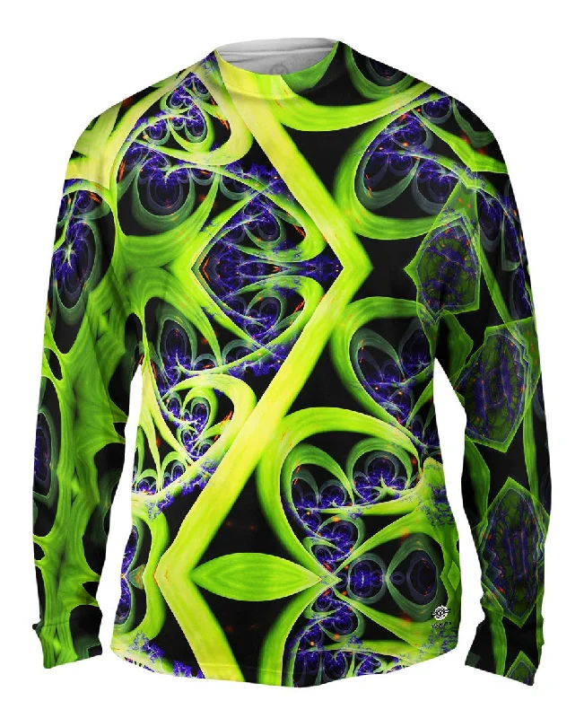 Military Long Sleeve-Flame Fractal 3D Render Design