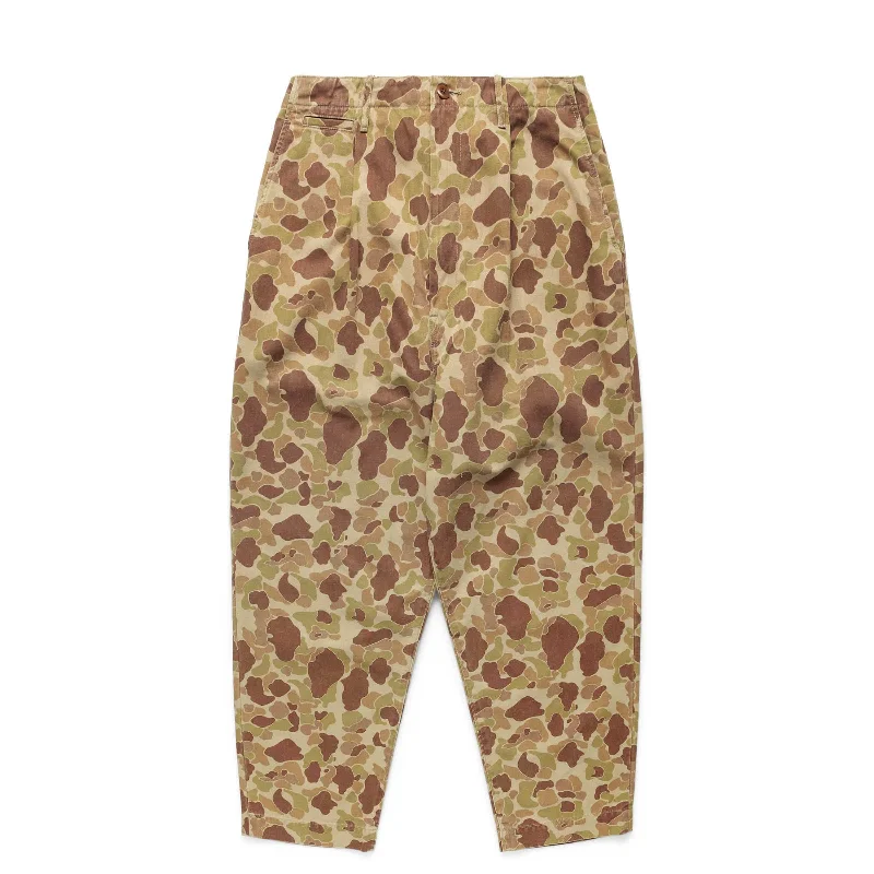 Jogging Pants-HERRINGBONE HAPPY PEEK-A-BOO CAMO NIME PANTS