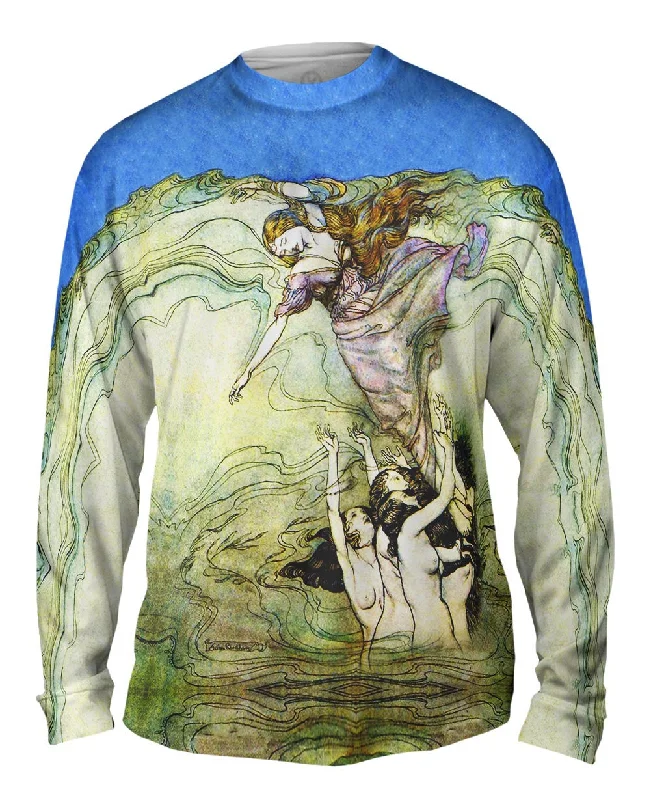 Baseball Long Sleeve-Arthur Rackham - "Great Escape" (1909)