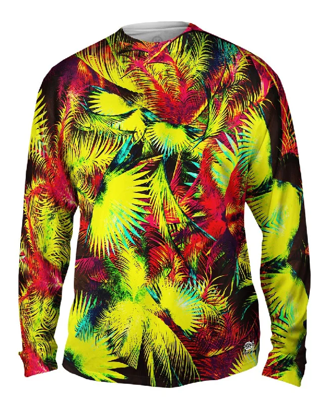 Durable Long Sleeve-Neon Purple Lime Palm Jungle