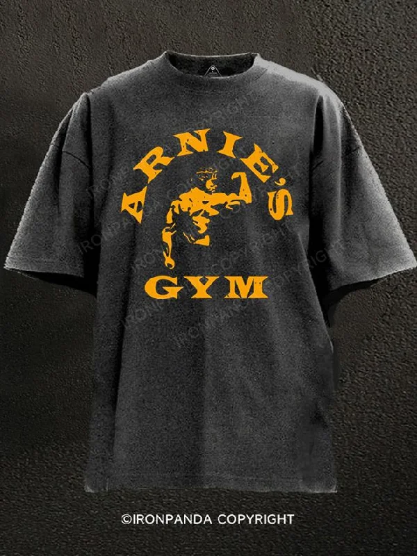 Beach T-Shirt-Arnie's Gym Washed Gym Shirt