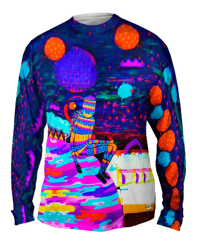 All Season Long Sleeve-Moon Planet Graffiti Art Basel Miami 2013