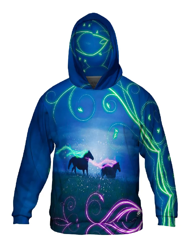 Relaxed Fit Hoodie-Horse Flow