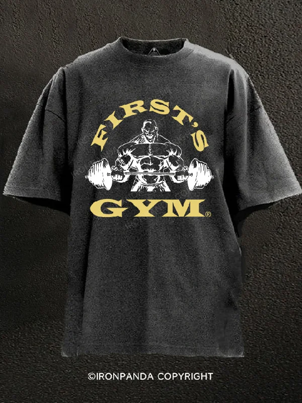 Signature T-Shirt-FIRST'S GYM Washed Gym Shirt