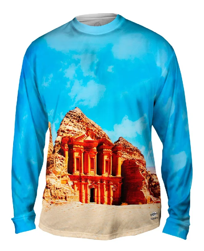 Heavyweight Long Sleeve-Petra Jordan Monastery