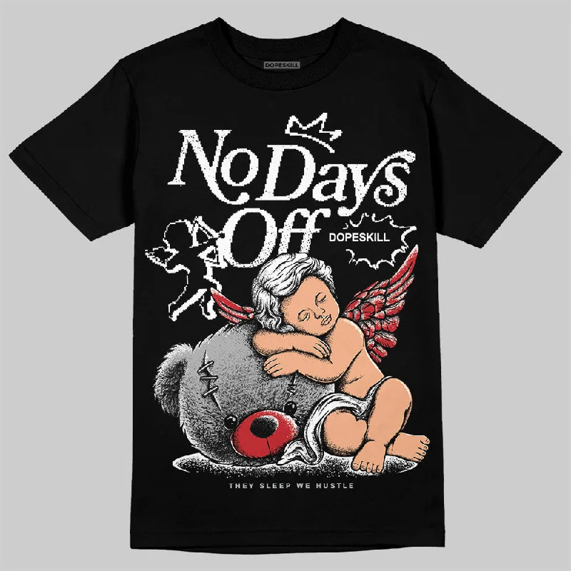 Color Block T-Shirt-Bred Velvet 11s DopeSkill T-Shirt New No Days Off Graphic