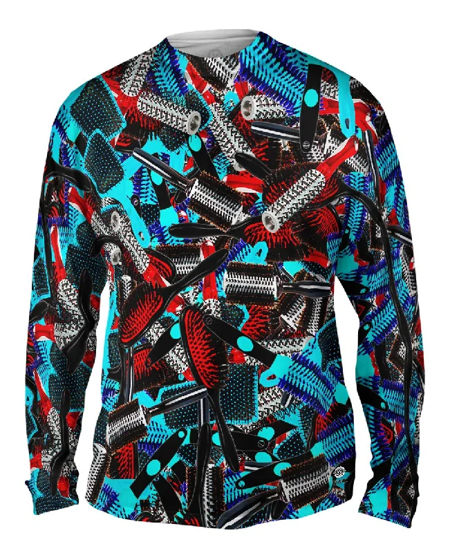 Bold Print Long Sleeve-Cosmetology Hair Brush