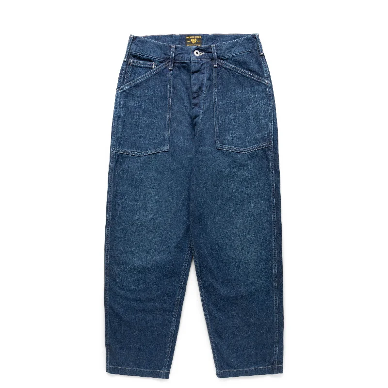 Comfortable Pants-BAGGY DENIM PANTS