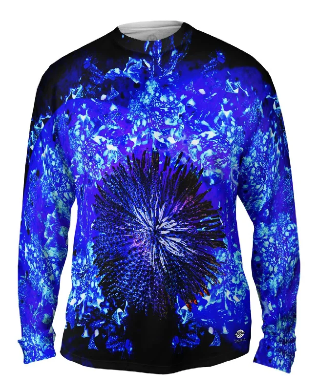 Anime Long Sleeve-Flower Darkblue Fluorescent