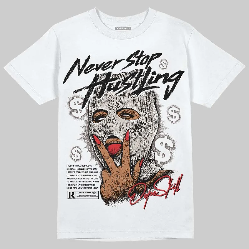 Logo T-Shirt-Samba OG White Black Clear Granite DopeSkill T-Shirt Never Stop Hustling Graphic