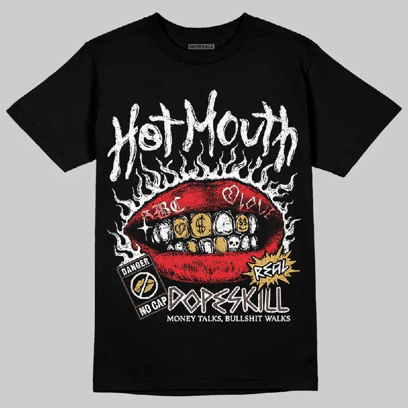 Color Block T-Shirt-Samba OG Core Black Gum DopeSkill T-Shirt Hot Mouth Graphic