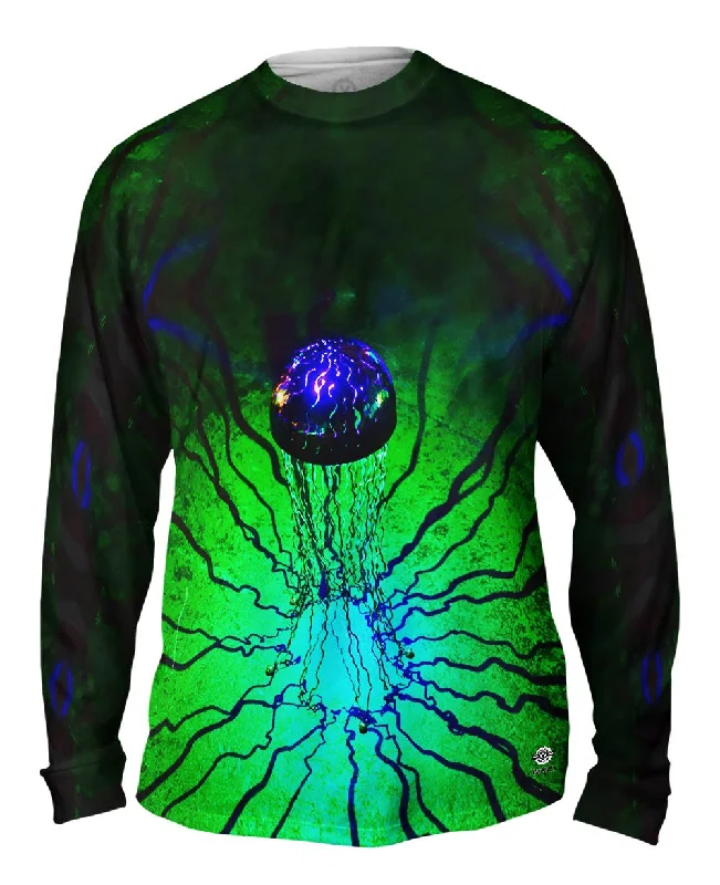 Heavy Cotton Long Sleeve-Blue Electric Jelly Fish