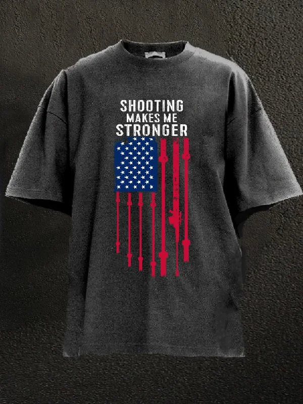 Limited Edition T-Shirt-Shooting Makes Me Stronger Washed Gym Shirt