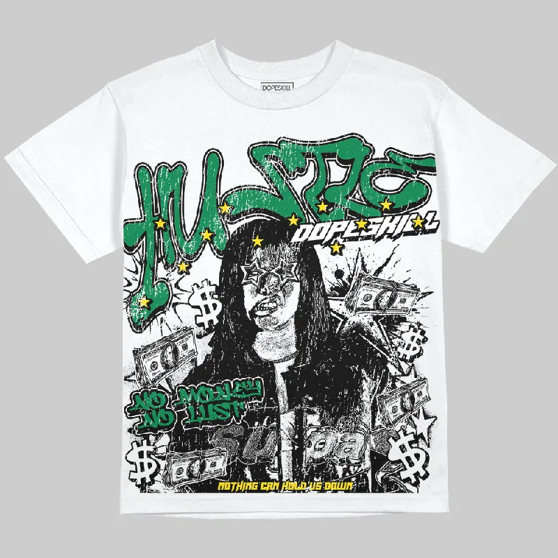 Slim Fit T-Shirt-Green Collection DopeSkill Oversize Print T-Shirt No Money No Lust Graphic