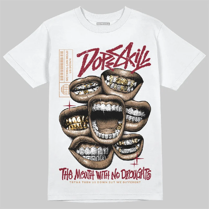 Rock Band T-Shirt-Samba OG Collegiate Burgundy DopeSkill T-Shirt The Mouth With No Droughts Graphic