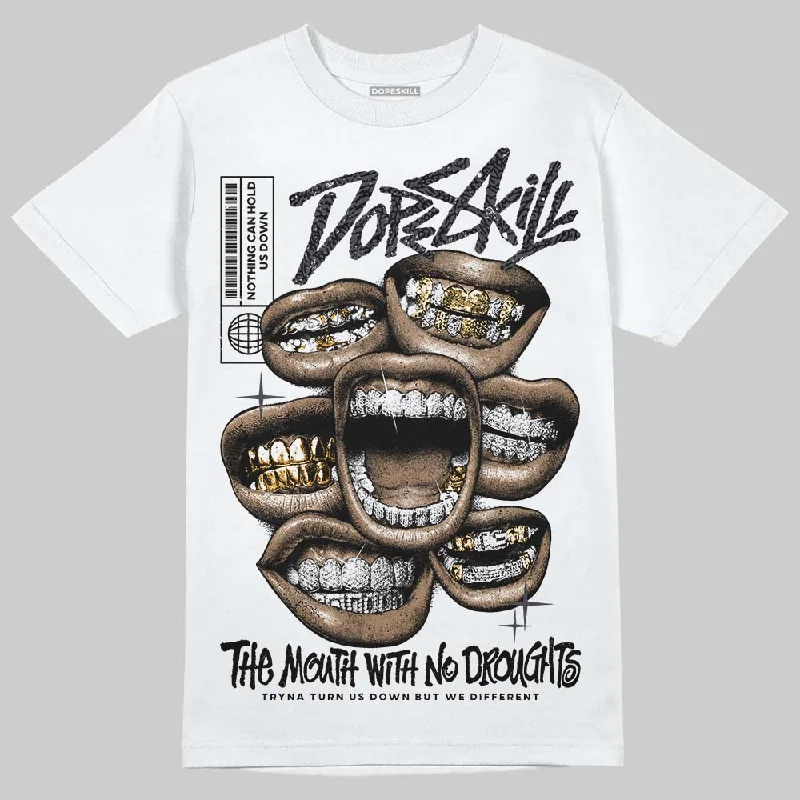 Heavy Cotton T-Shirt-Black Cat 3s DopeSkill T-Shirt The Mouth With No Droughts Graphic