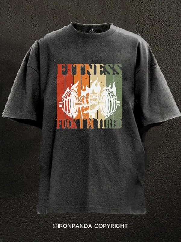 Comfortable T-Shirt-funny Fitness Washed Gym Shirt