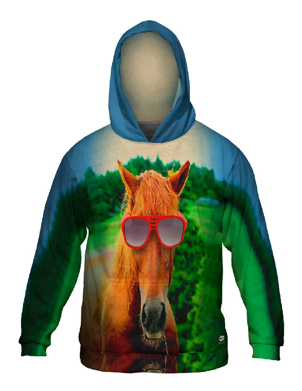 Functional Hoodie-Red Horse Beauty