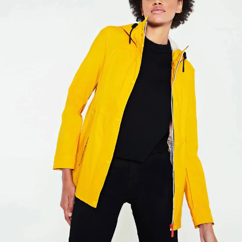 Basketball Jacket-Hunter Women's Original Lightweight Waterproof Jacket in Yellow