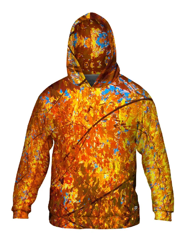 Thermal Lined Hoodie-Pretty Maple Tree Turning Fall Colors