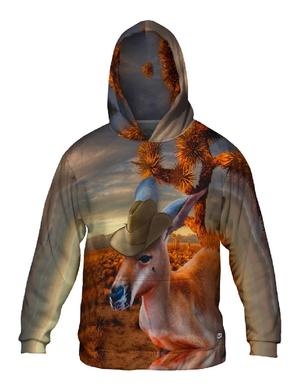 Sherpa Lined Hoodie-Crocodile Dundee Kangaroo