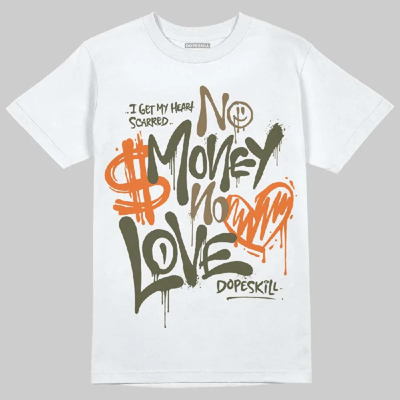 Comfy T-Shirt-Samba OG Focus Olive DopeSkill T-Shirt No Money No Love Typo Graphic