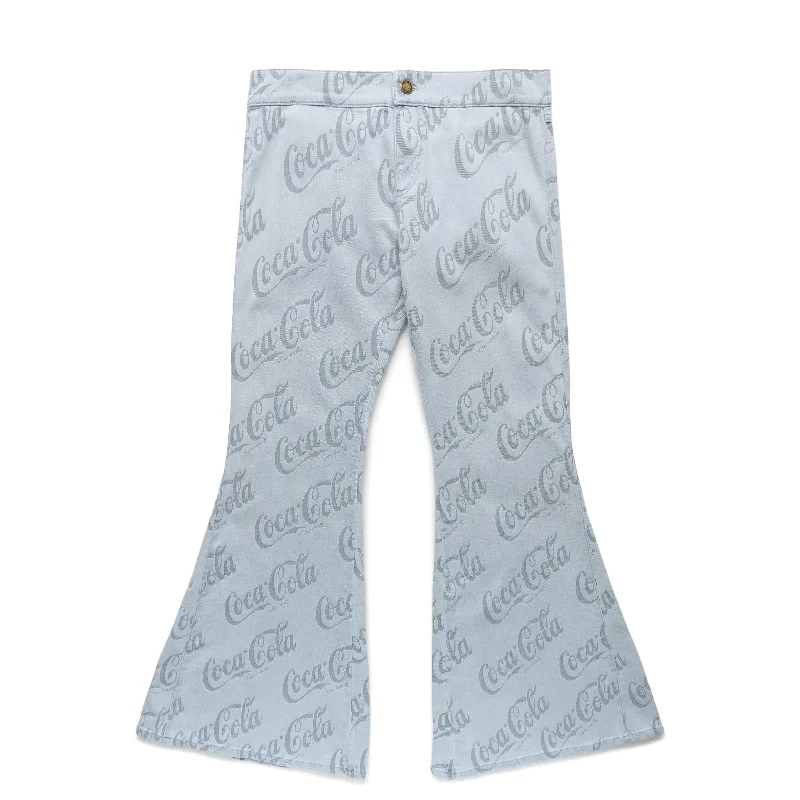 Modern Pants-COCA-COLA JACQUARD DENIM FLARE PANTS