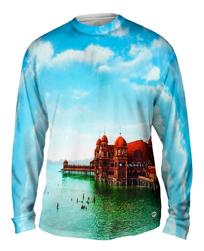 Contrast Stitch Long Sleeve-Saltair Pavilion Great Salt Lake Utah