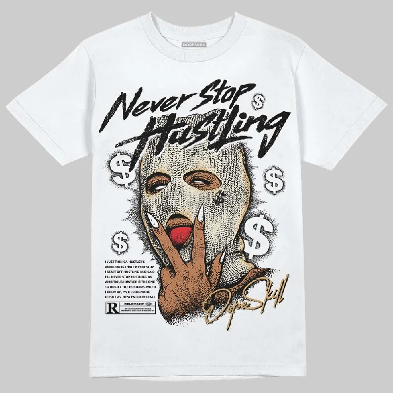 Oversized T-Shirt-Reverse Metallic 5s DopeSkill T-Shirt Never Stop Hustling Graphic