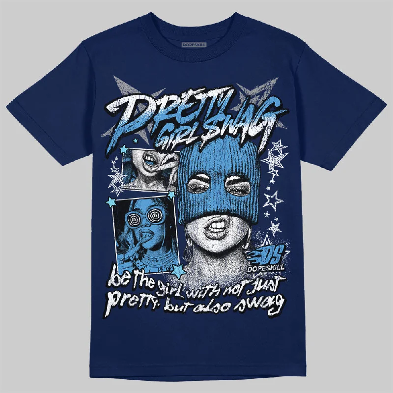 Abstract T-Shirt-Midnight Navy 3s DopeSkill Navy T-shirt Pretty Girl Swag Graphic