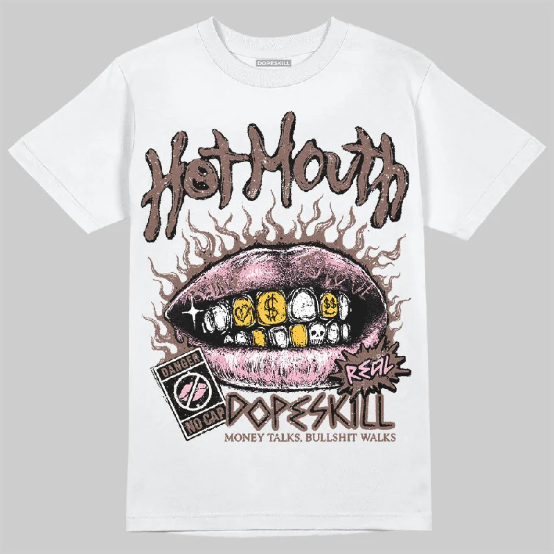 All Season T-Shirt-Campus 00s Dust Cargo Clear Pink DopeSkill T-Shirt Hot Mouth Graphic